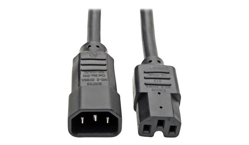 Tripp Lite P018-010 C14 to C15 Heavy-Duty Power Cord 10 ft 15A Lifetime Warranty