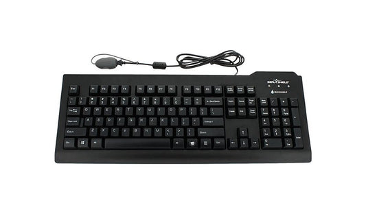 Seal Shield SSKSV207L Silver Seal IP68 Washable USB Keyboard Black Lifetime