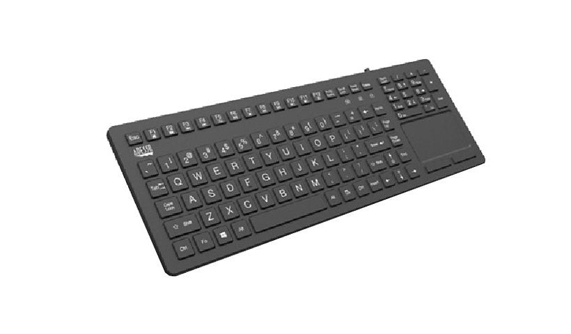 Adesso AKB-270UB Antimicrobial Waterproof Silicone Keyboard Touchpad IP67 1 Year