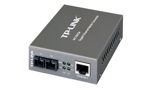 TP-Link MC200CM Gigabit RJ45 to SC Multimode Fiber Media Converter, 850nm, 550m