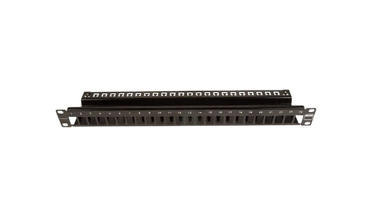 Siemon TERA-MAX TM-PNLZ-24-01 24 Port Shielded Patch Panel, 1U, 19 Inch