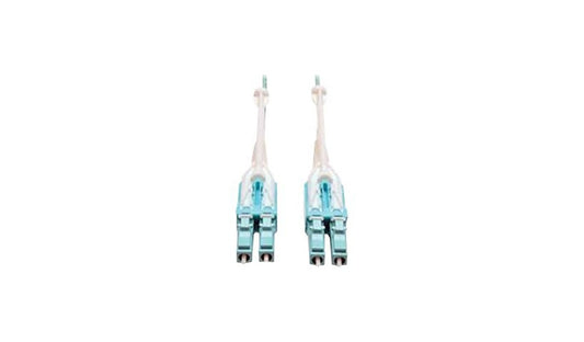 Tripp Lite (Eaton) N820-03M-T 3m (9.8ft) LC to LC 10Gb OM3 Multimode Duplex Fiber Patch Cable, Push/Pull Tabs, 50/125, LSZH, Aqua