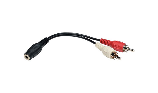 Tripp Lite P316-06N 3.5mm Stereo to 2x RCA Audio Y Adapter Cable 6 in