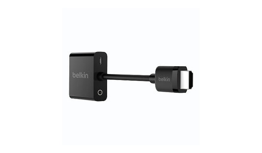 Belkin HDMI to VGA Adapter with 3.5mm Audio Out, 1080p, Male/Female, Black