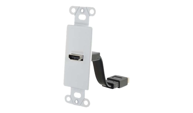 C2G 39710 HDMI Pass-Through Decorative Wall Plate White Lifetime Warranty