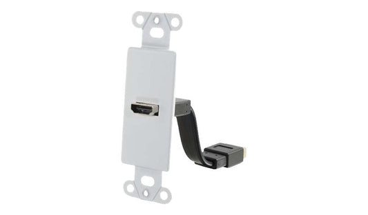 C2G 39710 HDMI Pass-Through Decorative Wall Plate White Lifetime Warranty