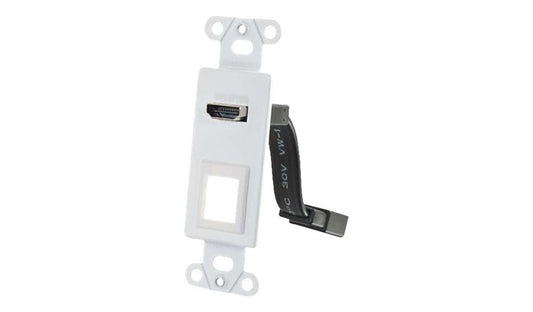 C2G 39711 HDMI Pass-Through Decorative Wall Plate White Lifetime Warranty
