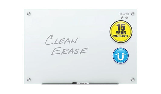 Quartet Infinity 48 x 36in Frameless Glass Dry-Erase Board, White, QRTG4836W