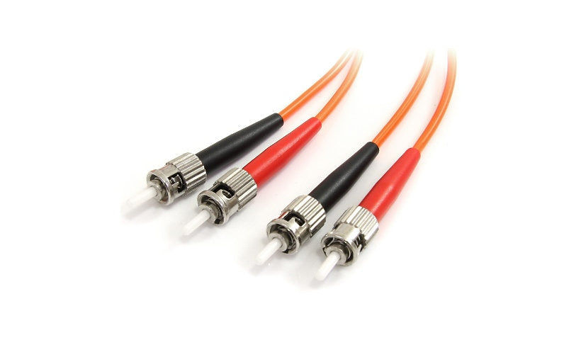 StarTech.com 1m (3.3ft) ST to ST OM1 Multimode Duplex Fiber Patch Cable, 62.5/125, LSZH, Orange, FIBSTST1