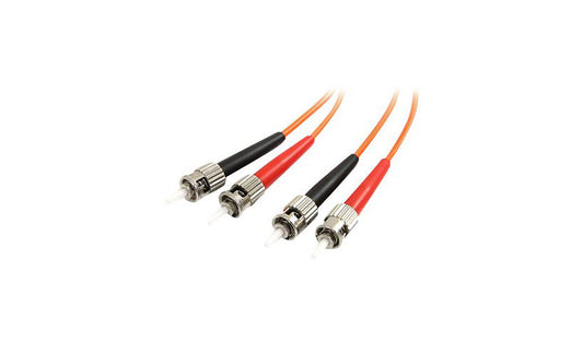 StarTech.com FIBSTST2 2m (6.6ft) ST to ST OM1 Multimode Duplex Fiber Patch Cable, 62.5/125, LSZH, Orange