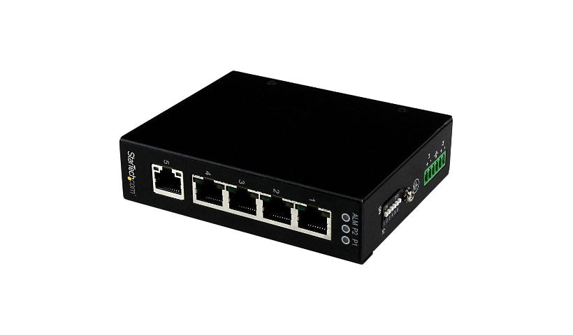 StarTech IES51000 5-Port Gigabit Industrial Switch, Redundant 12-58V DC