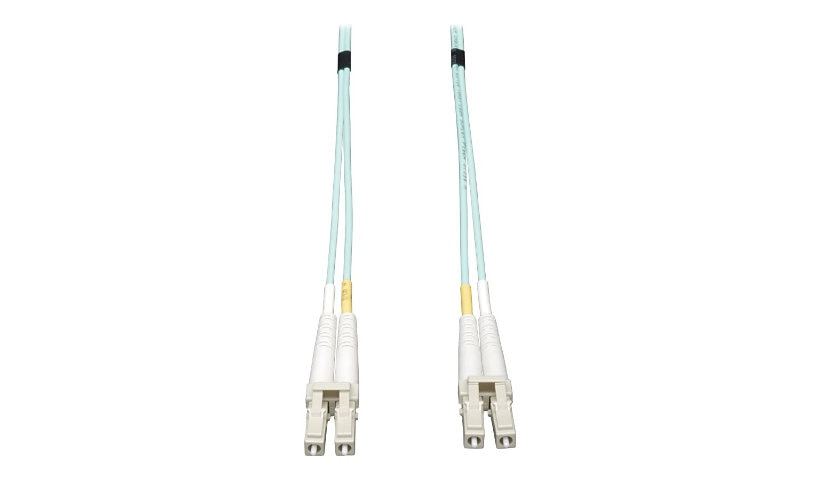 Tripp Lite (Eaton) N820-20N 0.5m (1.6ft) LC to LC 10Gb OM3 Multimode Duplex Fiber Patch Cable, 50/125, LSZH, Aqua