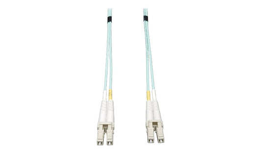 Tripp Lite (Eaton) N820-20N 0.5m (1.6ft) LC to LC 10Gb OM3 Multimode Duplex Fiber Patch Cable, 50/125, LSZH, Aqua
