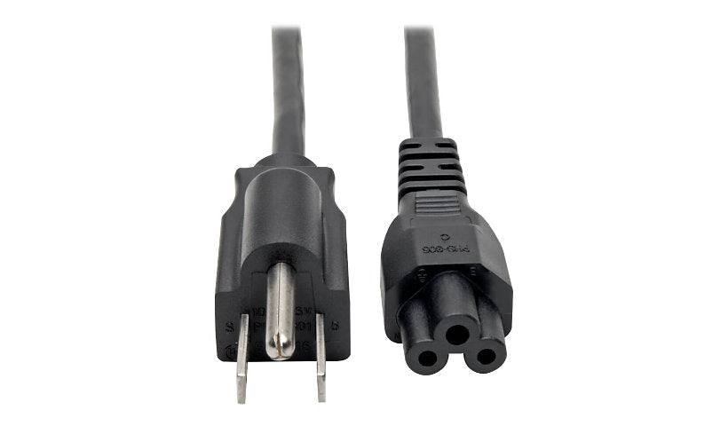 Tripp Lite P013-003 NEMA 5-15P to C5 3-Slot Laptop Power Cord 3 ft 10A 125V