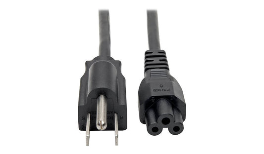 Tripp Lite P013-003 NEMA 5-15P to C5 3-Slot Laptop Power Cord 3 ft 10A 125V