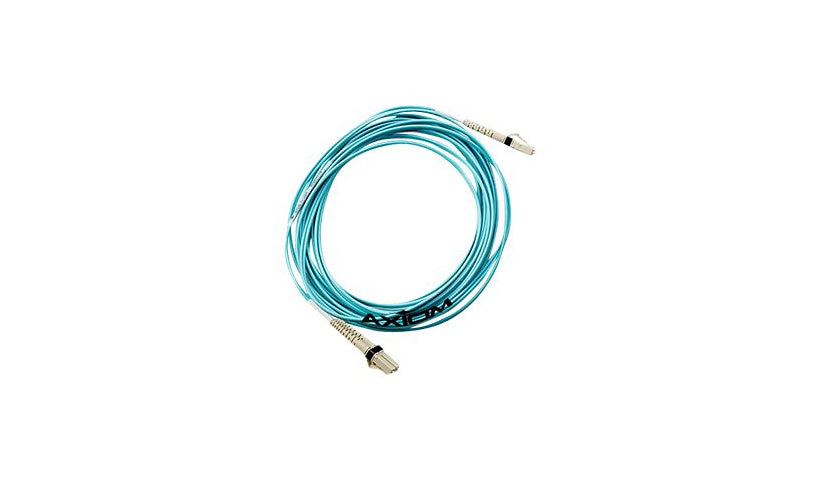 Axiom LCLC10GA-2M-AX 2m (6.6ft) LC to LC OM3 Multimode Duplex Fiber Optic Cable, 50/125, Aqua