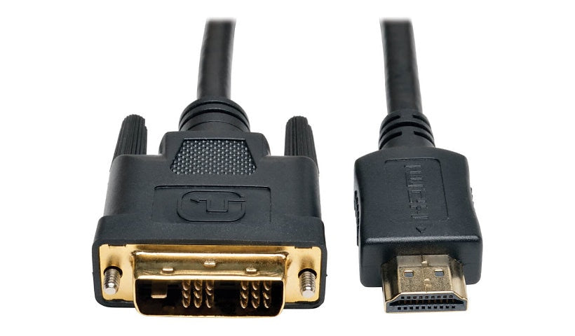 Tripp Lite HDMI to DVI-D Single Link Adapter Cable, Gold Plated, M/M, 20 ft