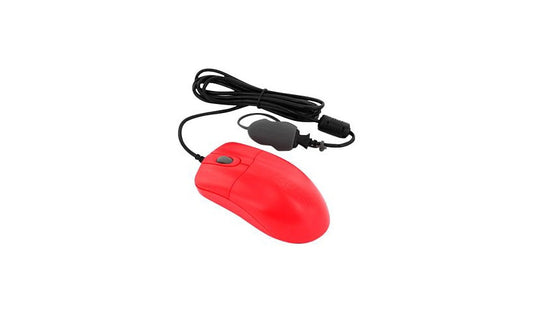 Seal Shield STM042RED Silver Storm Waterproof Antimicrobial Mouse Red