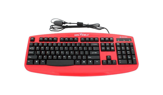 Seal Shield Seal Storm Waterproof Medical Keyboard Red USB STK503RED 2 Year