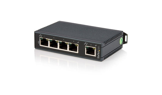 StarTech IES5102 5-Port Fast Ethernet Industrial Switch, DIN Rail, 12-48V DC