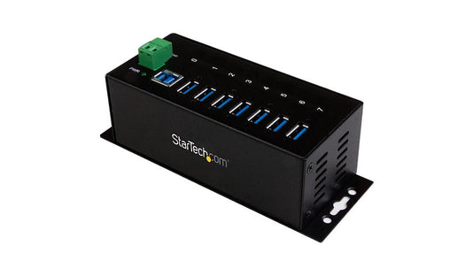 StarTech.com Industrial 7-Port USB 3.0 Hub, ESD + 350W Surge, Metal, 7-48V, TAA