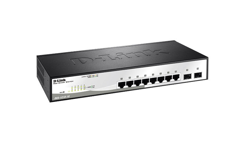 D-Link DGS-1210-10 10-Port Gigabit Smart Managed Switch, 2x SFP