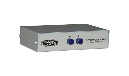 Tripp Lite B112-002-R 2-Port Manual VGA/SVGA Video Switch Lifetime Warranty
