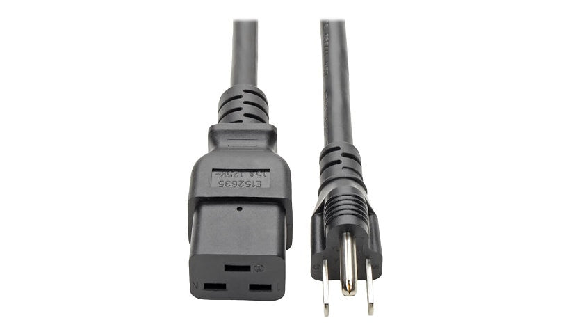Tripp Lite P034-008 C19 to NEMA 5-15P Computer Power Cord 8 ft Lifetime Warranty