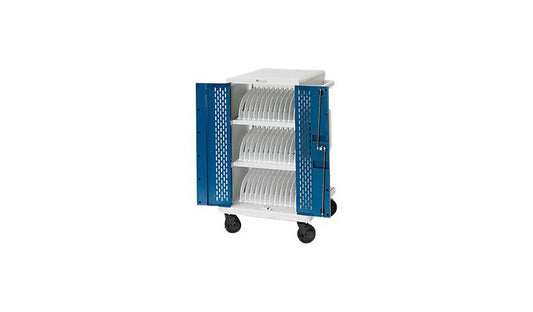 Bretford Core M Cart with Timer, 36 Devices, Topaz/Concrete, CORE36MS-CTTZ