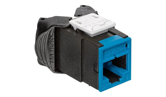 Leviton 61UJK-RL6 Atlas-X1 Cat 6 UTP QuickPort Connector RJ45 Blue