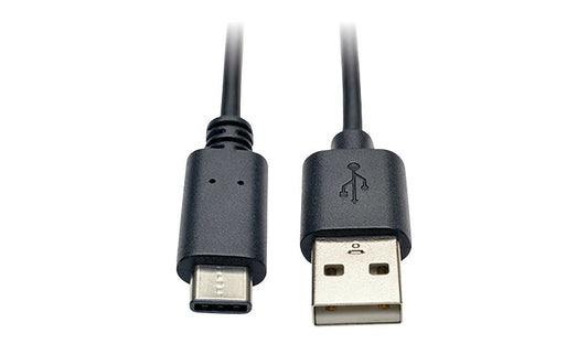 Tripp Lite USB 2.0 Type-A to USB-C Cable, Reversible, Gold Plated, M/M, 3 ft