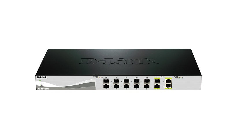 D-Link DXS-1210-12SC 12-Port 10G Smart Switch, 10x SFP+, 2x Combo 10GBASE-T