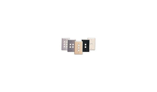 Leviton 41080-2WP QuickPort Single-Gang 2-Port Wall Plate White 1 Year