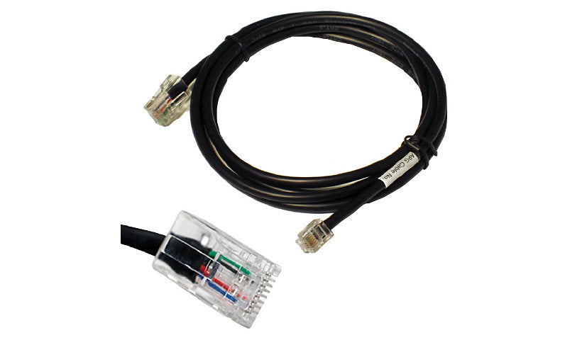apg 10ft Cash Drawer to Printer Interface Cable, RJ-12 Male to RJ-45 Male, for Epson and Star Printers, Black, CD-101A-10