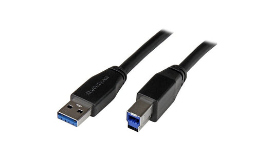 StarTech.com Active USB 3.0 Type-A to Type-B Cable, 5Gbps, M/M, 10 m (33 ft)