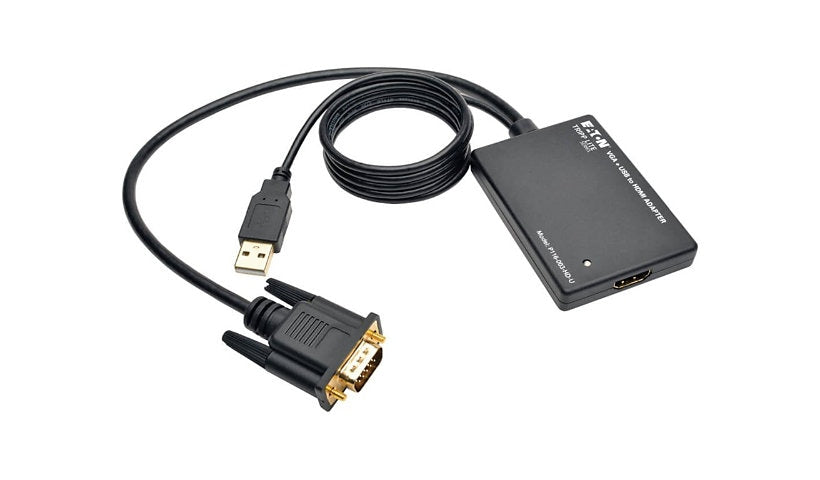 Tripp Lite P116-003-HD-U VGA to HDMI Converter with Audio and USB Power 2 Year