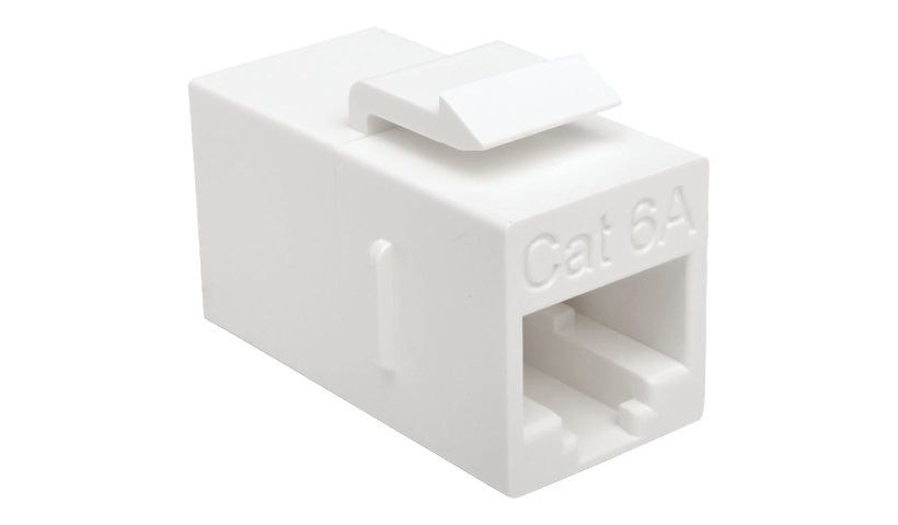 Tripp Lite N235-001-6A Cat6a Straight-Through Snap-In Keystone Coupler White TAA