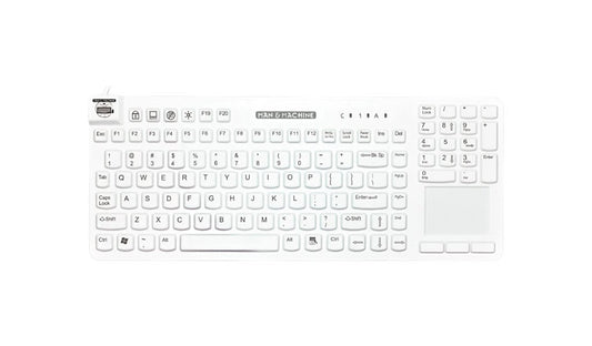 Man and Machine Really Cool Touch MagFix RCTLP/MAG/W5 Keyboard White TAA 2 Year