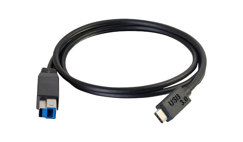 C2G USB-C to USB 3.0 Type-B Cable, 5Gbps, 5V/1A, Male/Male, Black, 10 ft