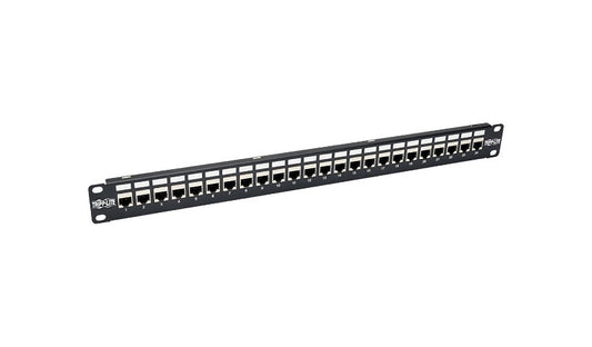 Tripp Lite N254-024-SH-6A 24-Port Cat6a Shielded Feed-Through Patch Panel RJ45