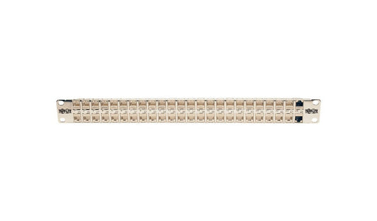 Tripp Lite N254-048-SH-6A 48-Port Cat6a Shielded Feed-Through Patch Panel RJ45