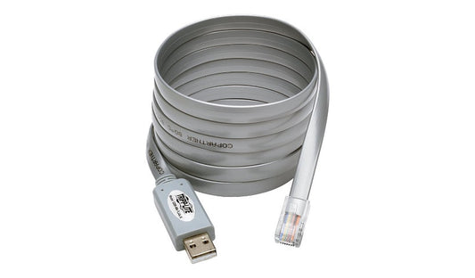 Tripp Lite USB-A to RJ45 Cisco Serial Rollover Cable, 250 Kbps, Gray, 6 ft