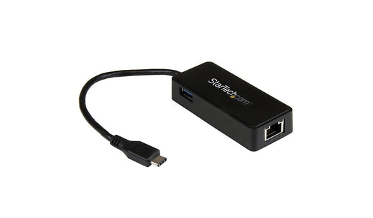StarTech.com USB-C to Gigabit Ethernet Adapter with USB 3.0 Port, ASIX AX88179