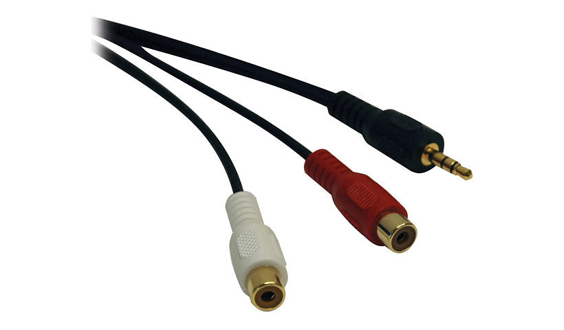 Tripp Lite P315-06N 3.5mm Mini Stereo to 2x RCA Y Splitter Adapter 6 in