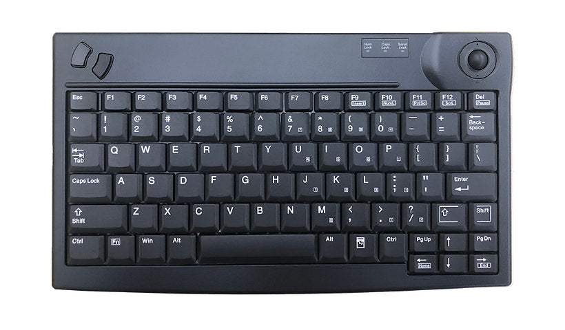 KSI-MINITB USB Mini Keyboard with Integrated Trackball Black