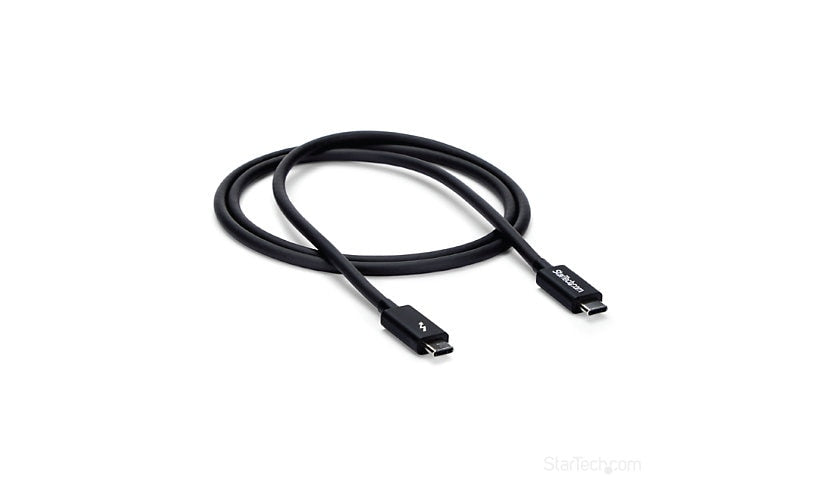 StarTech.com TBLT3MM1M Thunderbolt-Certified Thunderbolt 3 Cable 3.3 ft 2 Year