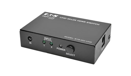 Tripp Lite B119-002-UHD 2-Port HDMI Switch with Remote 4K x 2K 60Hz 3 Year