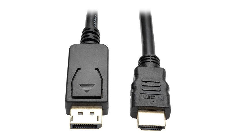 Tripp Lite DP 1.2 to HDMI Adapter Cable, 4K, Latching DP, Male/Male, 6 ft