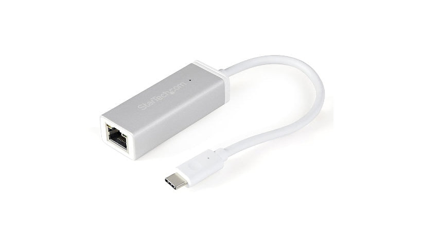 StarTech US1GC30A USB-C to Gigabit Ethernet Adapter, Silver Aluminum