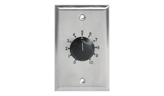 AtlasIED E408-100 100 W Volume Control Attenuator, 10 Position, Stainless